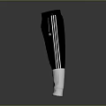 Stylish Black And White Color Block Track Pants 3d model