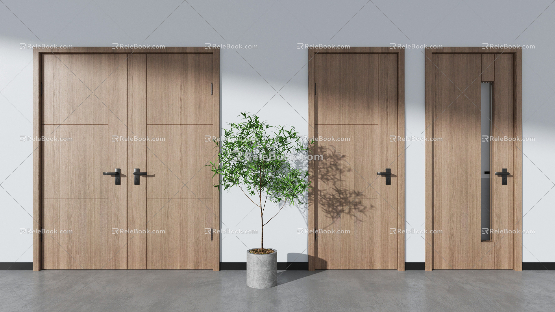 Modern swing door 3d model