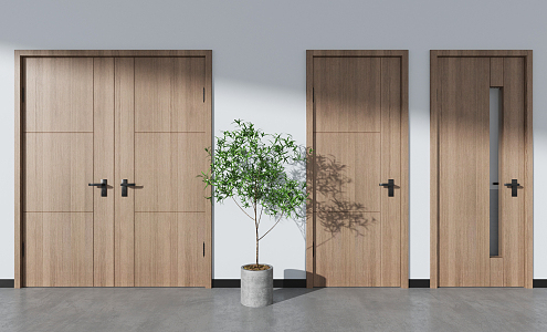 Modern swing door 3d model