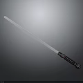 Lightsaber Prop Featuring White Blade And Black Silver Hilt Design