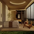 Luxury Beauty Hair Salon Treatment Room With Natural Light Green Plant And Comfortable Chairs
