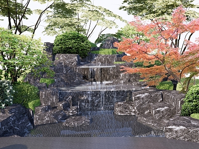 New Chinese style garden landscape courtyard landscape rockery waterscape opposite landscape stone model