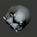Mother and Baby Bear Hugging Sculpture Artistic Decorative Piece With Textured Surface
