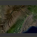 Scenic Garden Landscape Featuring Mountainous Terrain Lush Green Vegetation And Coastal Waters