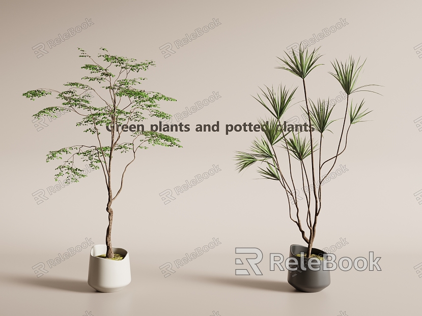 Modern Potted Plant Green Plant Potted Plant Green Plant model