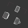 Public Facilities Trash Bins Featuring Pedal Operated Round And Square Designs In White Black Colors
