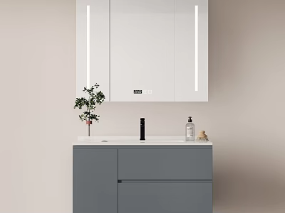 modern sink bathroom cabinet 3d model