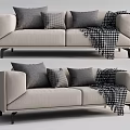Modern Double Sofa Three-Seat Sofa Multiplayer Sofa 3d model