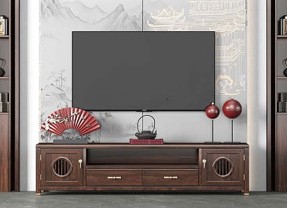 New Chinese TV Cabinet 3d model