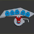 Modern console ship console rudder sci-fi operating cabin spacecraft console 3d model