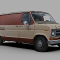 Brown van 3d model