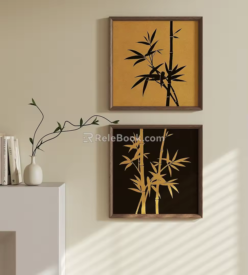 Nordic Middle Ancient Hanging Paintings 3d model