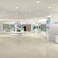 Modern Bank Lobby With Smart Teller Service And Digital Display Screens