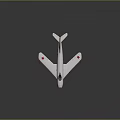 Vintage Silver Airplane Model With Red Stars On Wings And Tail