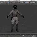 Game And Movie Character Wearing Light Gray Military Tactical Uniform With Helmet Armor And Boots