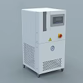 White Industrial Equipment with Digital Display Control Panel Mobile Wheels Ventilation Grilles and Pressure Gauge