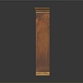 Classic Wooden Mantel Clock With White Face Black Numerals And Glass Door