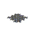 Decorative Circular Components with Various Colors and Glossy Surfaces in Regular Pattern