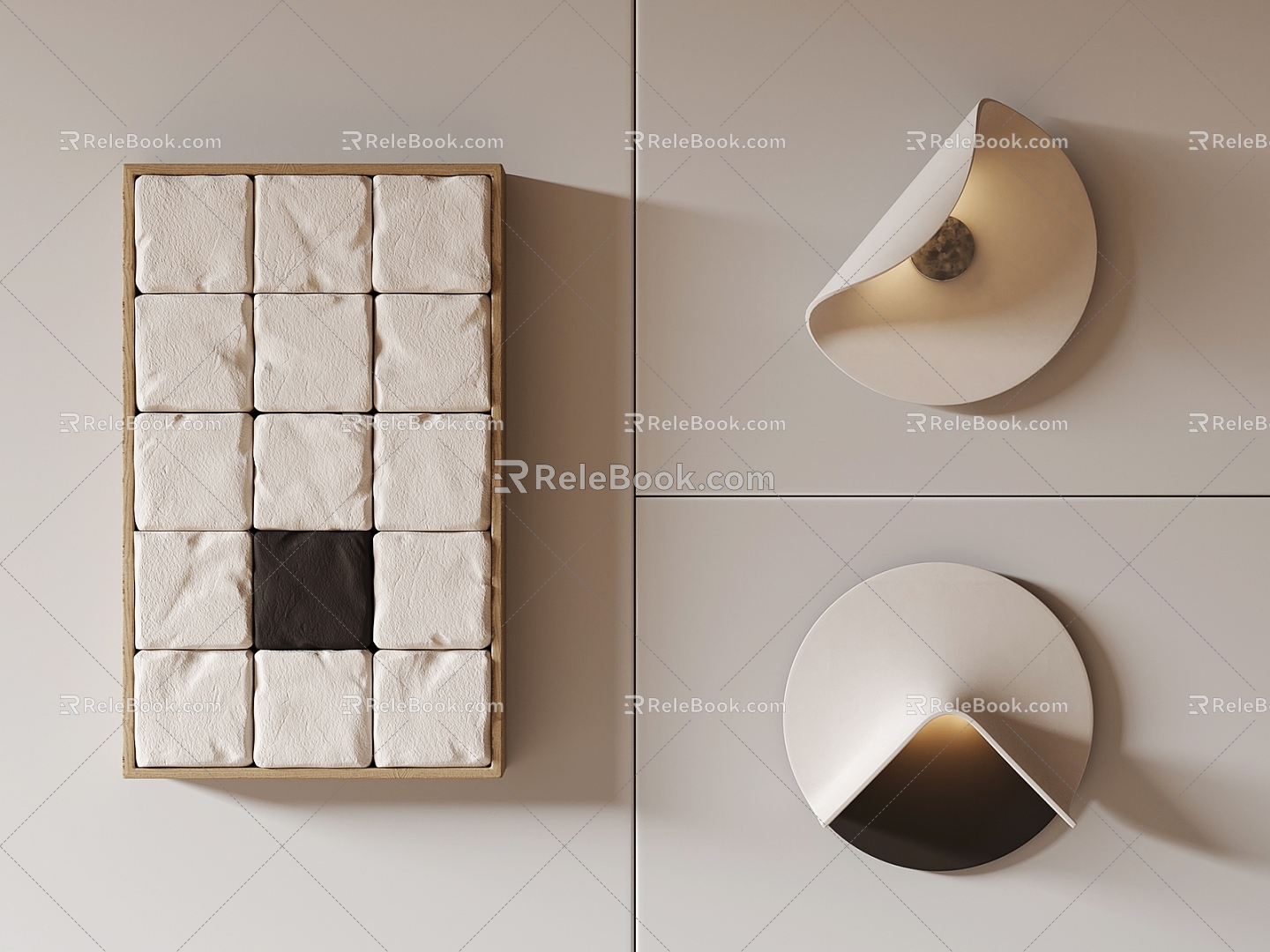 Modern wall decoration wall decoration pendant combination 3d model