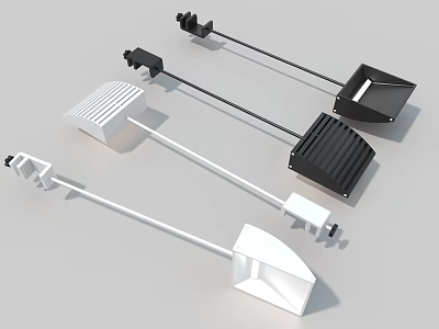 Stylish Modern Wall Lamps Featuring White Black Colors And Different Contemporary Sleek Designs 3d model