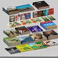 Diverse Books Magazines Stacked With Colorful Covers And Assorted Topics