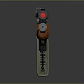 Advanced Modern Tactical Weapon With Orange Components Scope And Long Barrel Design 3d model