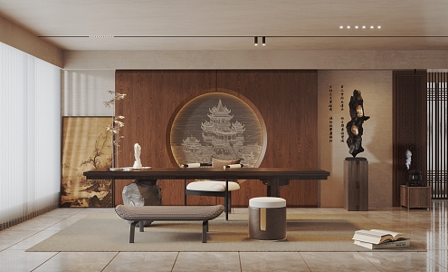 New Chinese Tea Room 3d model