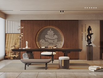 New Chinese Tea Room 3d model