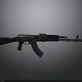 AK47 Assault Rifle With Wooden Stock And Metal Barrel Classic Design