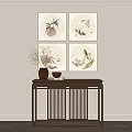 New Chinese-style Duanjing Desk Case 3d model