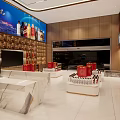 Spacious Tobacco And Liquor Store Interior With Moutai Products Red Packages And Shelves