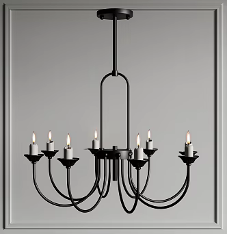 Chandelier Candlestick Art Chandelier Home Decoration Tooling Large 3d model