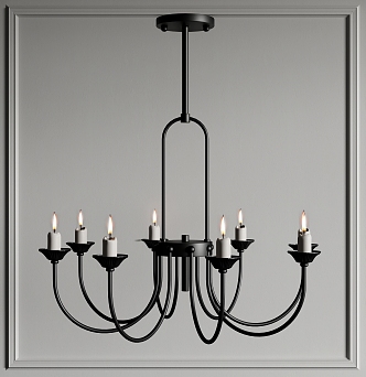 Chandelier Candlestick Art Chandelier Home Decoration Tooling Large 3d model