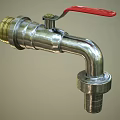 Stainless Steel Water Faucet With Red Handle And Durable Construction For Home Use Design