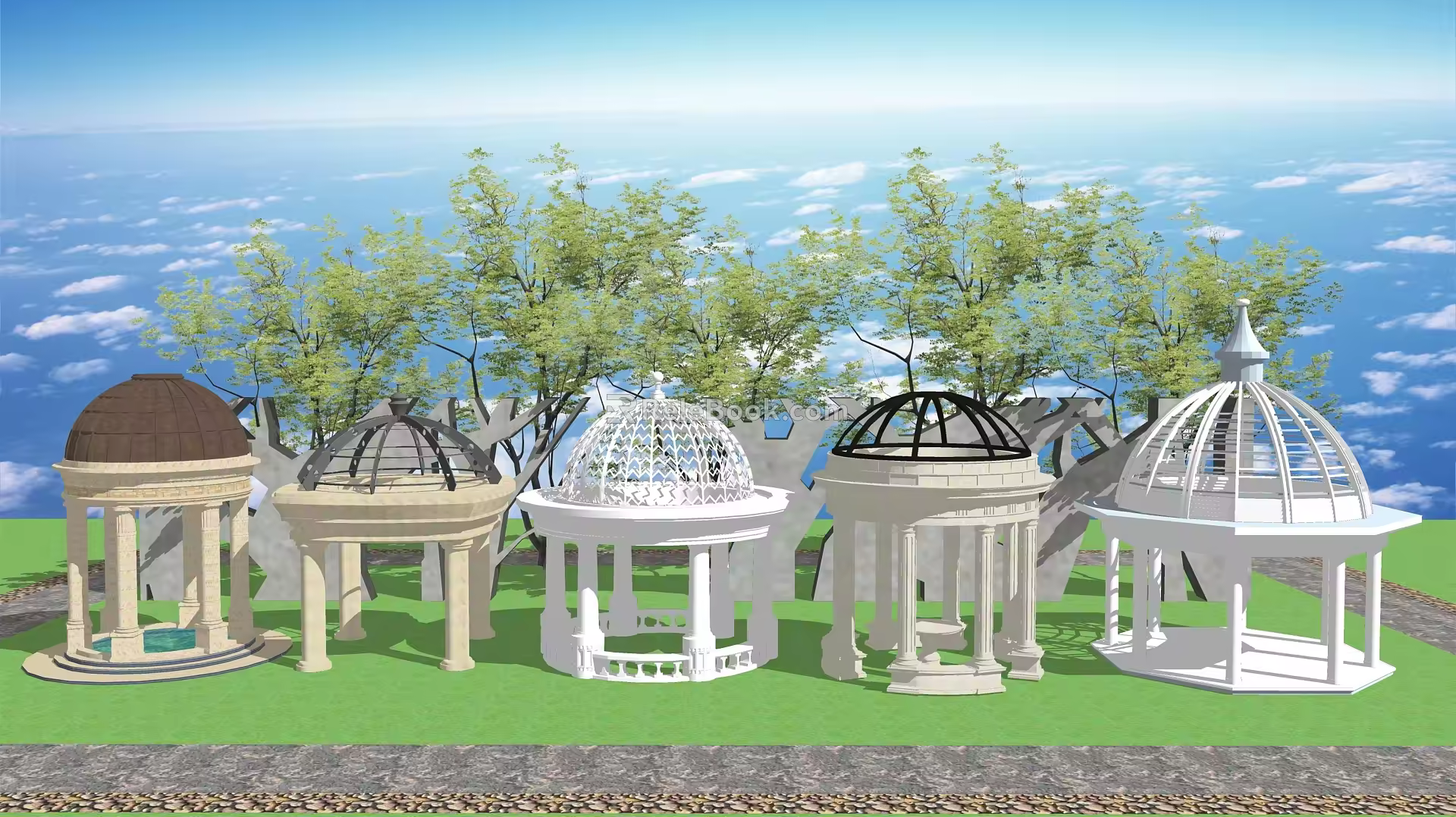 European-style Pavilion 3d model