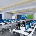 Modern Classroom Computer Classroom Training Classroom 3d model