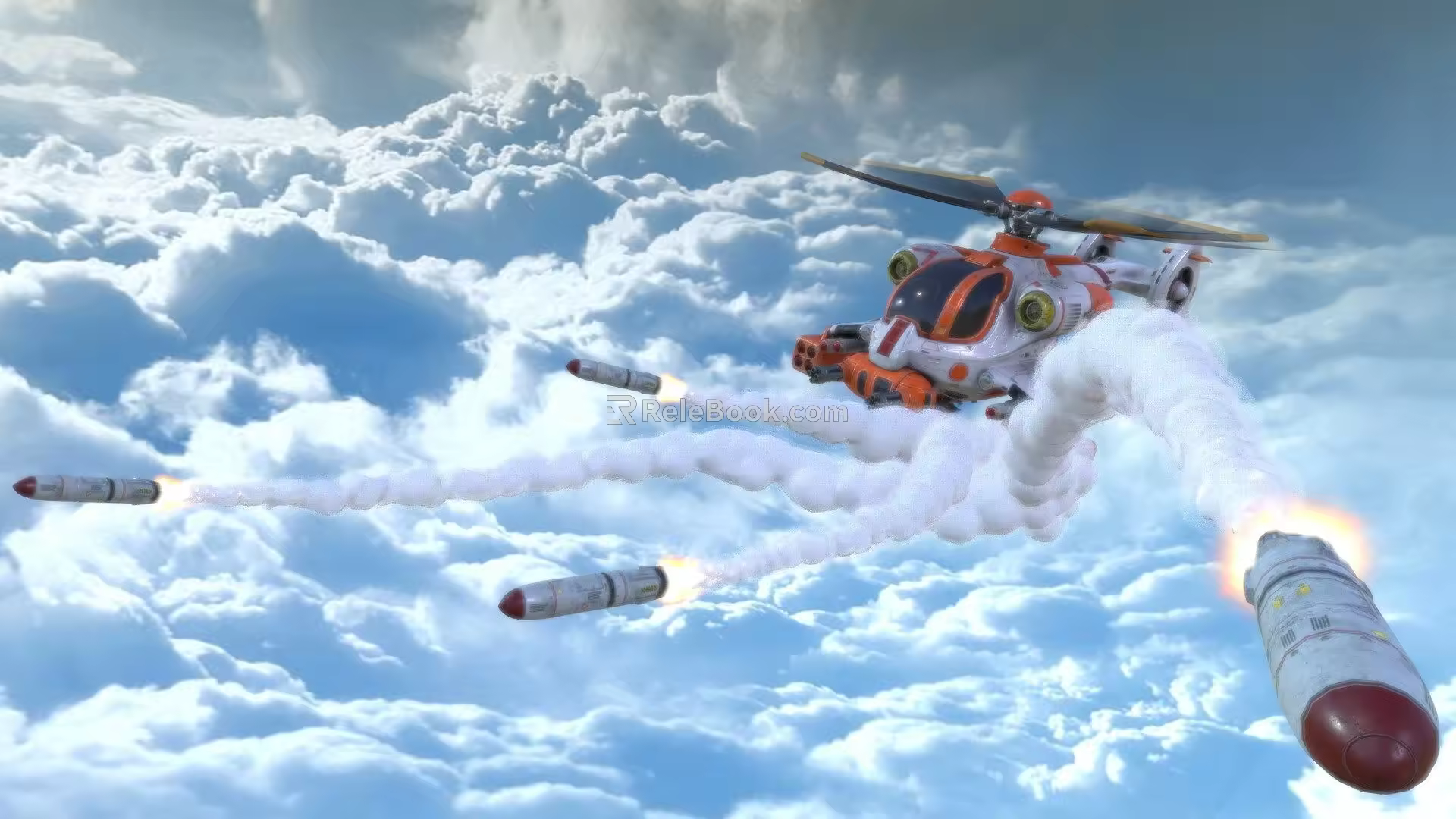 combat helicopter 3d model