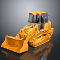 Yellow Bulldozer Construction Equipment with Tracked Undercarriage Front Blade and Enclosed Cab