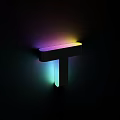 Modern LED Wall Lamp with Colorful Glowing T and X Letter Design for Home Decor