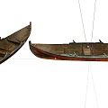 Vintage Wooden Boats With Rustic Brown Hulls And Traditional Design Details