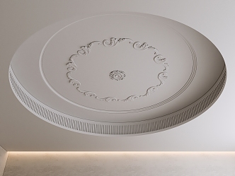 Modern Ceiling French Gypsum Carved Ceiling 3d model