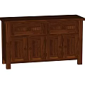 Solid Wood Decorative Cabinet With Classic Design And Storage Drawers Doors