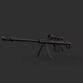 High Precision Sniper Rifle With Long Barrel Tactical Scope And Adjustable Bipod