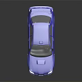 Blue Sports Car With Rear Spoiler And Gold Wheels Shiny Exterior Design