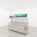 Commercial Stainless Steel Workbench With Green Display Hood And Control Panel