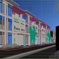 Modern townhouse residential villa self-built house 3d model