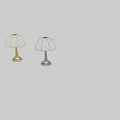 Elegant Table Lamps with White Shades and Gold Silver Bases for Home Decor