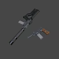 Rifle submachine gun 3d model