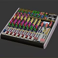 Professional Commercial Audio Mixing Console With Multiple Knobs Faders And Input Interfaces