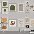 Stylish Modern Wall Decor With Diverse Art Prints And Decorative Accents